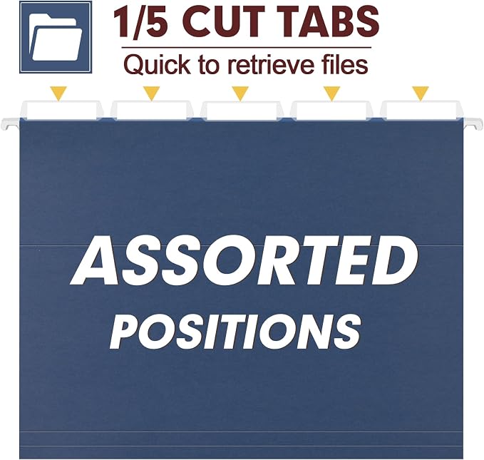HERKKA Hanging File Folders, 30 Pack Reinforced Letter Size Hanging Folders - Image 3
