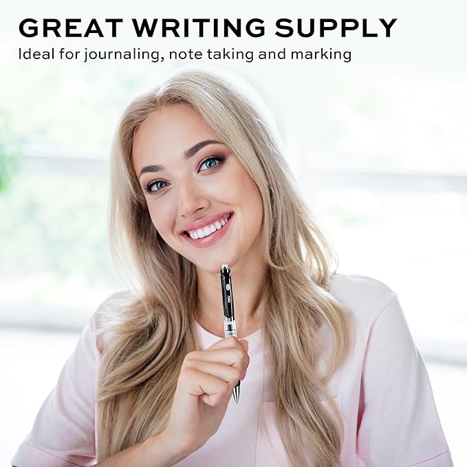 deli Gel Pen Refills, 30 Pcs Retractable Pen Refills Black Ink, Medium Point 0.7mm, Smooth Writing, Fast Dry, No Bleed for Journaling Note Taking, Home School Office Supplies