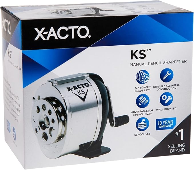 X-ACTO KS Manual Pencil Sharpener, Teacher Supplies, Adjustable - Image 5