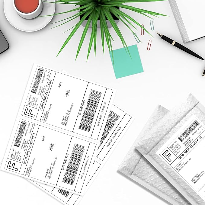 Half Sheet Laser/Ink Jet Shipping Labels UPS FedEx Address Labels - Image 6