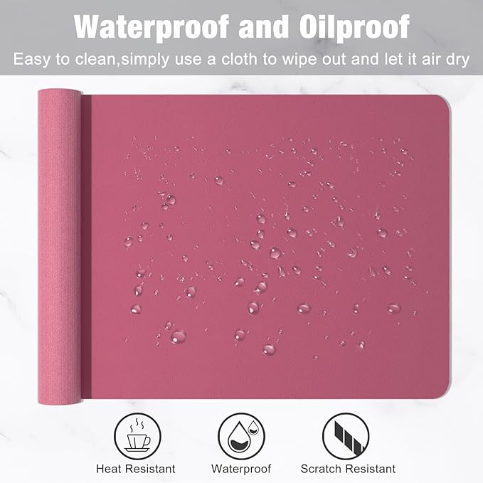 Hsurbtra Desk Pad, XL Extended Mouse Pad, Waterproof Desktop Blotter Protector - Image 5