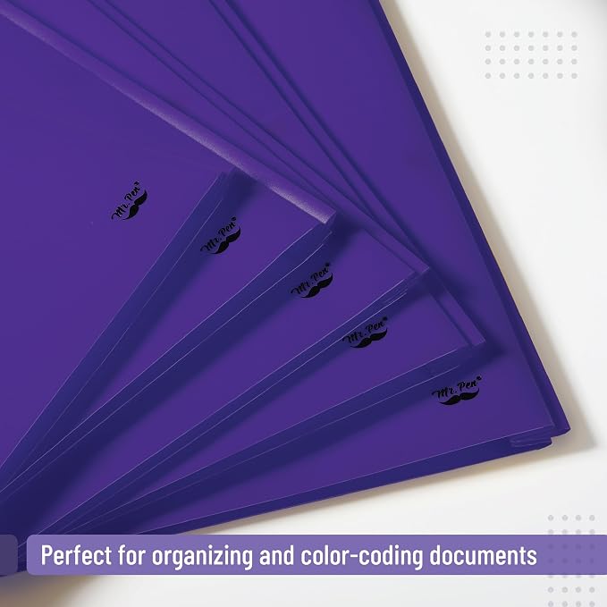 Mr. Pen- Plastic Folders with Pockets and Prongs, 48 Pack, Letter Size - Image 6