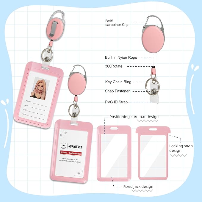 Badge Holder and Retractable Reel, ID Badge Holders - Image 3