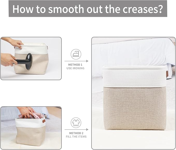 Bagnizer Collapsible Fabric Storage Cubes 11x11 Cube Storage Bins, 4 Pack - Image 7