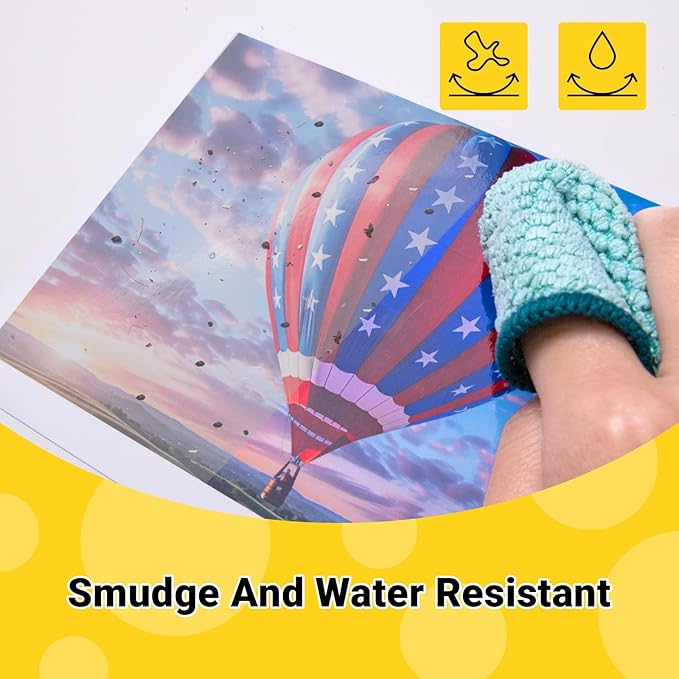 TECKWRAP Glossy Photo Paper 8.5" x 11", Glossy Photo Paper for Inkjet Printer, Works with Inkjet Printer, 60 Sheets, 260gsm/69 lb-DeskLoop Office