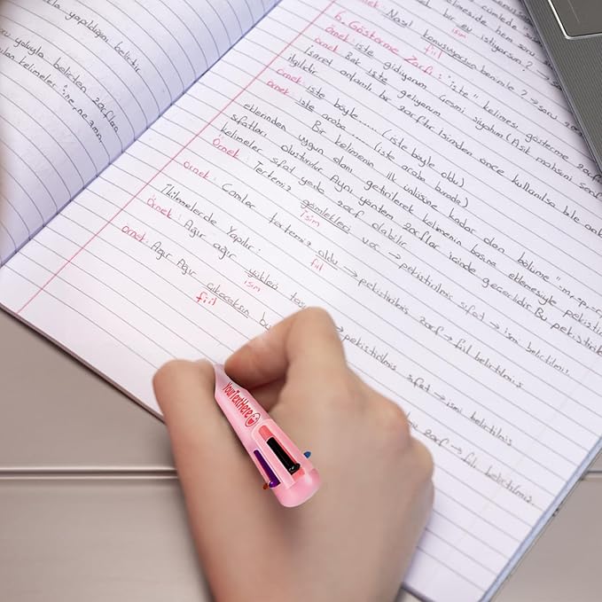 Custom 6-In-1 Multicolor Ballpoint Pen 0.5mm Tip Personalized Pens with Text Logo Name Printed Customized Pens Gift for Businesses School Office Employee Exhibition, 35PCS