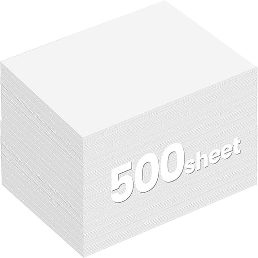 Harloon 500 Sheets Construction Paper Bulk Heavyweight A4 Size Thick Construction Paper Cardstock for DIY Craft Supplies (120 GSM,White)-DeskLoop Office