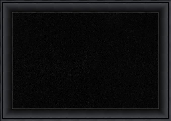 Amanti Art Black Cork Board for Wall, 19x27 Vision Board with Black Wood Frame, Medium Corkboard Office Decor for Home Organization, Modern Corkboard Pinboard to Display Items for Home Organization-DeskLoop Office