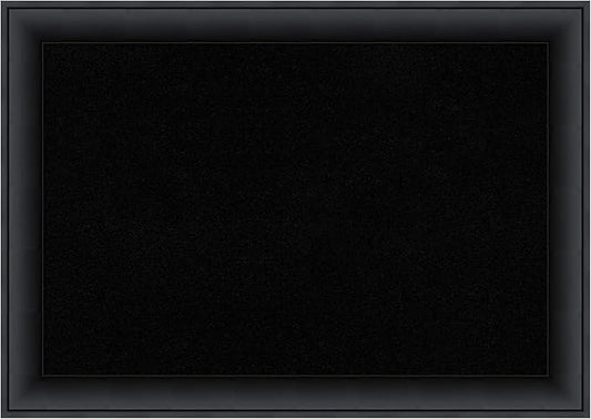 Amanti Art Black Cork Board for Wall, 19x27 Vision Board with Black Wood Frame, Medium Corkboard Office Decor for Home Organization, Modern Corkboard Pinboard to Display Items for Home Organization-DeskLoop Office