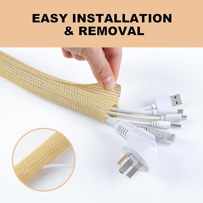 AGPTEK Cable Sleeve, 20ft - Image 5