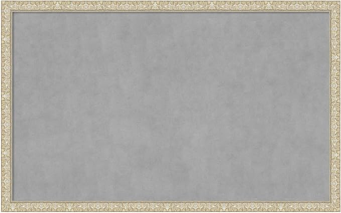 Amanti Art Silver Framed Magnetic Board 26x42 Large Vision Board by AmantiArt