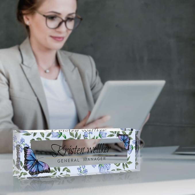 Personalized Office Name Plate for Desk, Custom Employee Appreciation Gifts - Image 3