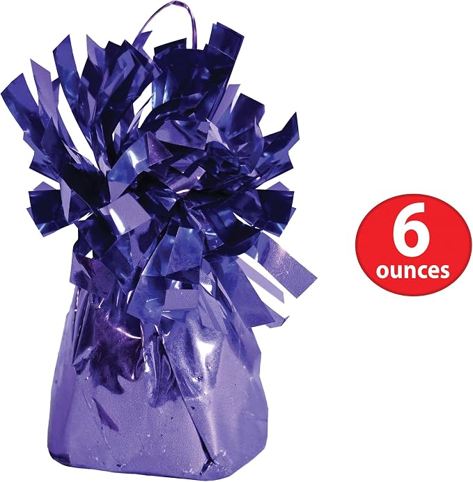 Beistle Metallic Wrapped Balloon Weight – 12 Pack, Lavender Purple Balloon - Image 2