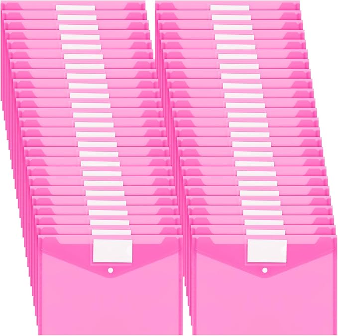 Yeaqee 50 Pcs Plastic Envelopes Poly Envelopes File Folders by Yeaqee