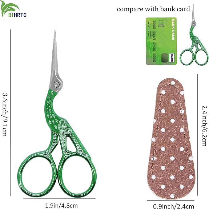 BIHRTC Scissors 3.6Inch Embroidery Knitting Scissor Small Crafting Shears - Image 2