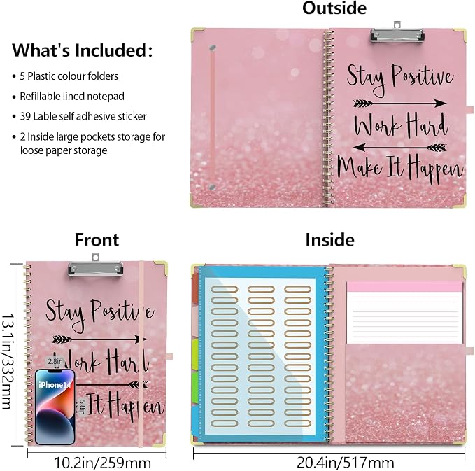 Clipboard Folio with Storage Clipboards Padfolio Notebook - Image 2