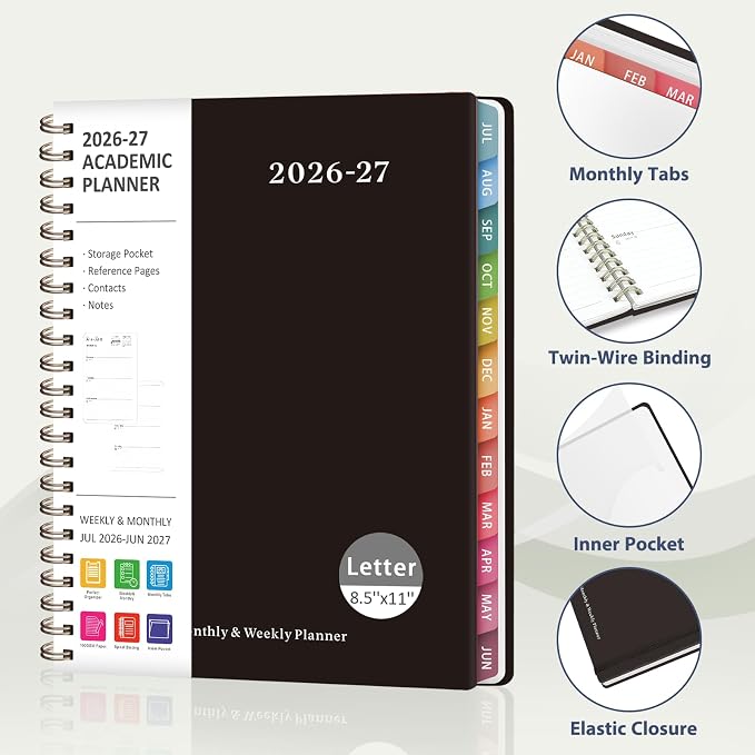 Planner 2026-2027, Weekly and Monthly Academic Year Calendar Planner, July 2026 - Image 4