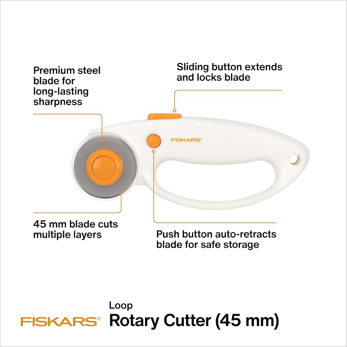 Fiskars 45mm Rotary Cutter for Fabric - Image 3