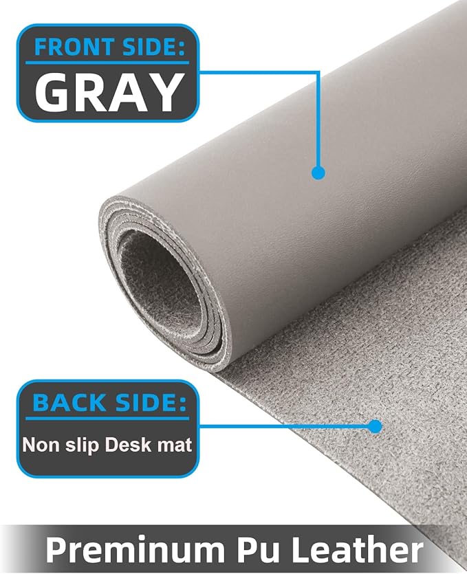 Extra Large Desk mat, Leather Desk Pad Protector, Office Desk Mat, Mouse Pad - Image 2
