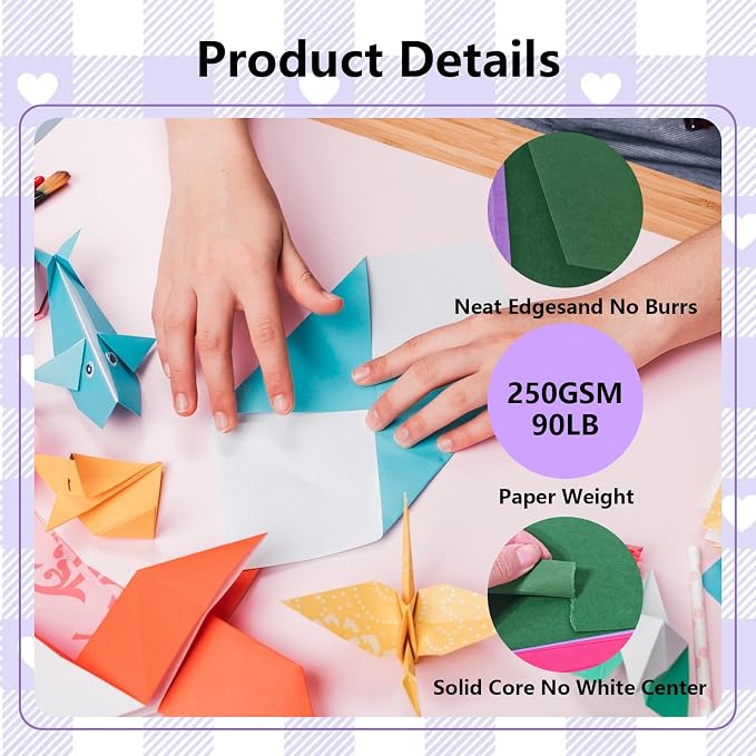 15 Sheets Orange Cardstock 12"x12", 250gsm/90lb Heavyweight Cover Cardstock - Image 3