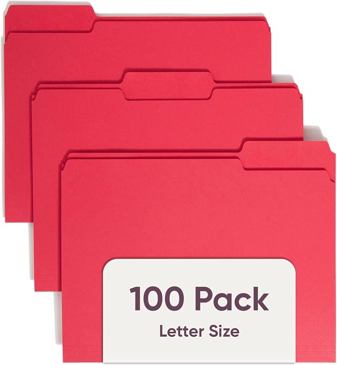 Smead File Folder, 1/3-Cut Tab, Letter Size, Value Filing Products, 100 per Box by SMEAD