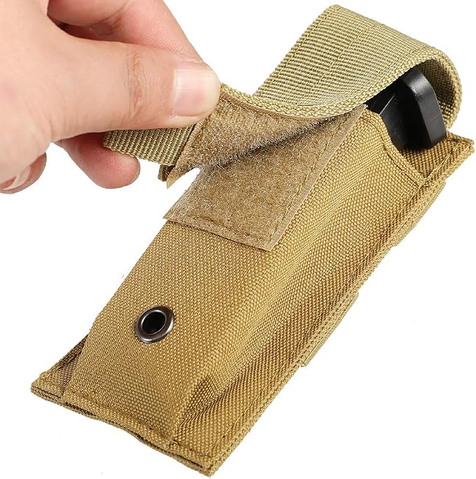 Tactical Single/Double Pistol Mag Pouch Outdoor Molle Open-Top Magazine Pouch - Image 4