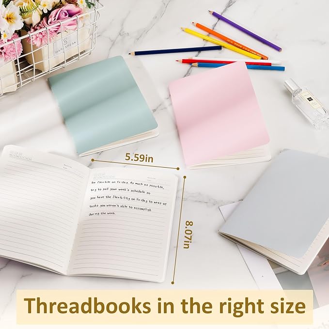 Ddaowanx 24 Pack Colorful Lined Notebooks, Journals in Bulk, 72 Pages, 36 Sheets,8.3x5.5 Inch, A5 Size, Travel Writing Notebooks Journal for Office School Supplie(Lined-24pack, 8 Colors)-DeskLoop Office