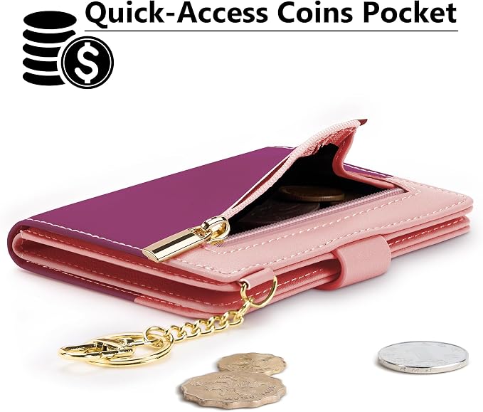Airkit Small Wallet Women RFID, PU Leather Card Holder - Image 3