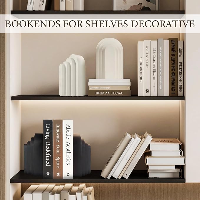 Book Ends for Heavy Books, Resin Decorative bookends, Heavy Duty Book end for - Image 7
