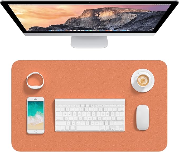 Hsurbtra Desk Pad, 23.6" x 13.8" PU Leather Desk Mat, M Extended Mouse Pad by Hsurbtra