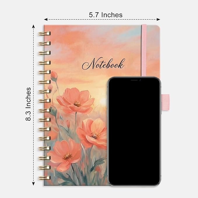 AHGXG Spiral Journal Notebook, 160 Lined Pages, A5 Medium Size, - Image 5