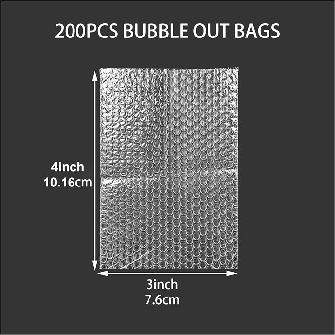 200Pcs Bubble Pouche Wrap, 3”x4” Bubble Bags - Image 2