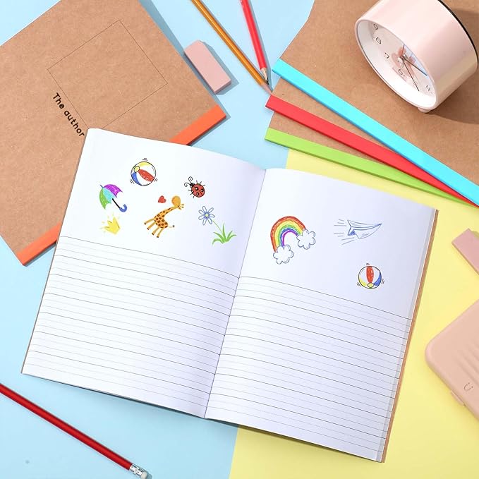 Henoyso 20 Pcs 120 Pages Primary Composition Notebooks K-2, Primary Journal Grades K-2, Writing Journal Practice Notebook for Kids in Preschool, Kindergarten, Back to School Supplies (Stylish)-DeskLoop Office