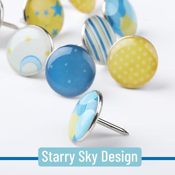 Mr. Pen- Decorative Push Pins, 8 Unique Designs, Sky Breeze | Cute Push Pins - Image 6
