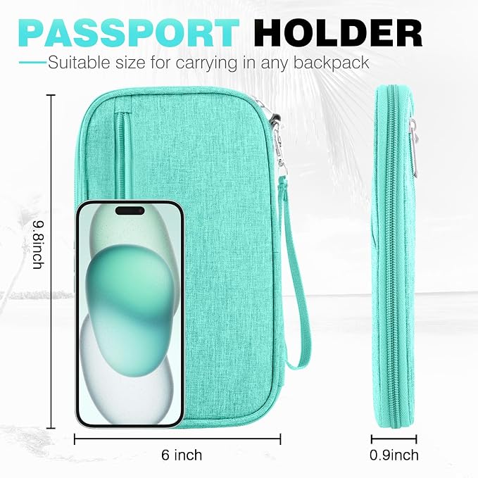 Passport Holder Family RFID Travel Document Organizer - Image 2