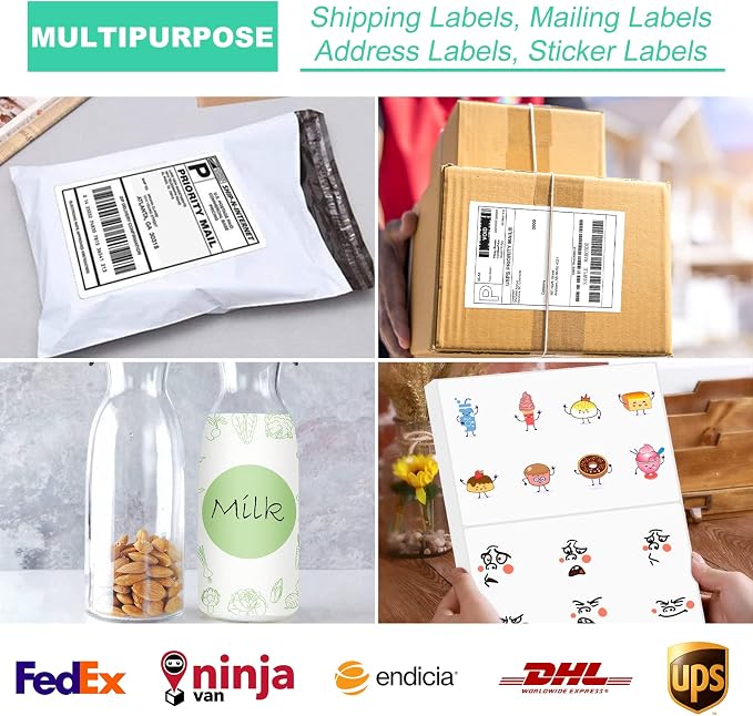 Half Sheet 8.5x5.5inch Shipping Mailing Label 1000 Counts, 2 Labels Per Sheet - Image 5