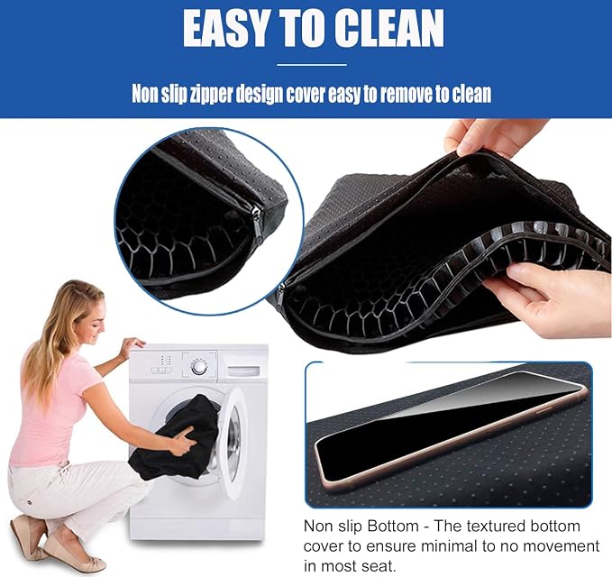 Gel Seat Cushion for Long Sitting Pressure Relief - Image 6