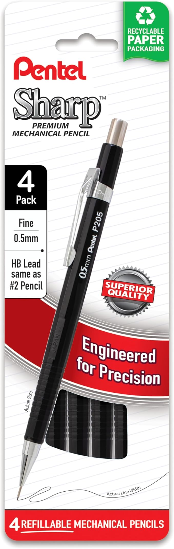 Pentel Sharp Mechanical Pencil, Fine Line by PentelofAmerica