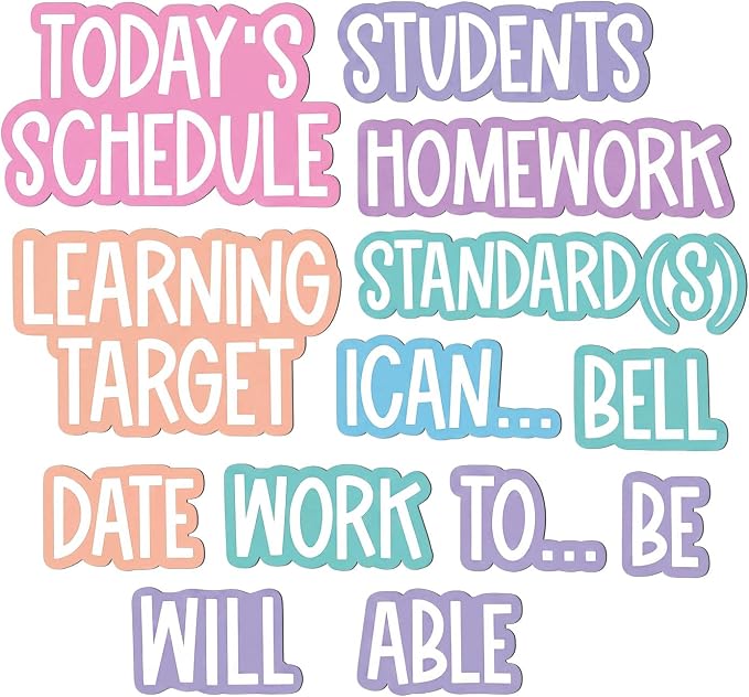 AmazingSpark 12 Pcs Class Subjects Magnets Classroom Daily Schedule Magnets by Unknown