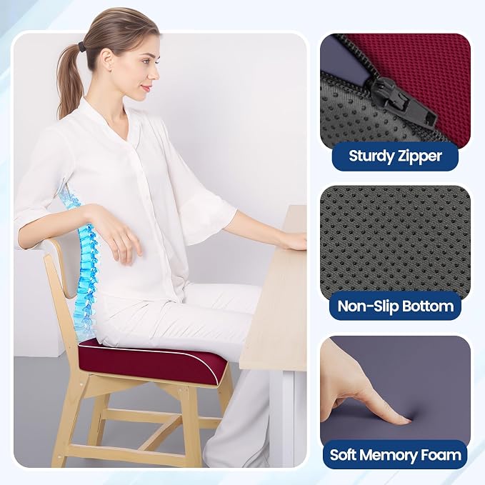 SweetSlubr Seat Cushion for Tailbone Pain Relief, Office Chair Cushion - Image 5