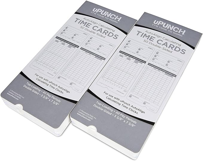 100 uPunch Time Cards for HN4000-DeskLoop Office