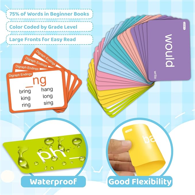 712 Sight Words/Phonics Flash Cards, Dolch & Fry High Frequency Site Words - Image 4