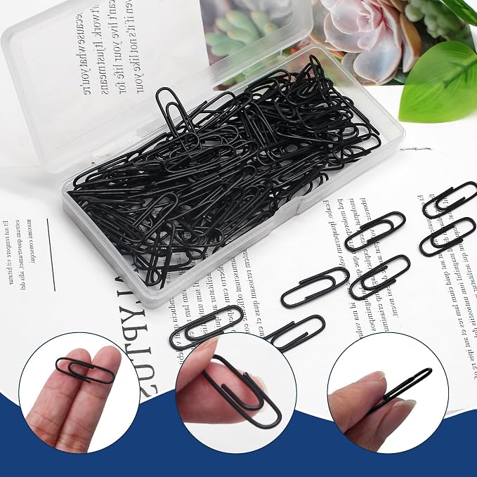 Luomorgo 120 Pcs Black Paper Clips - Image 3