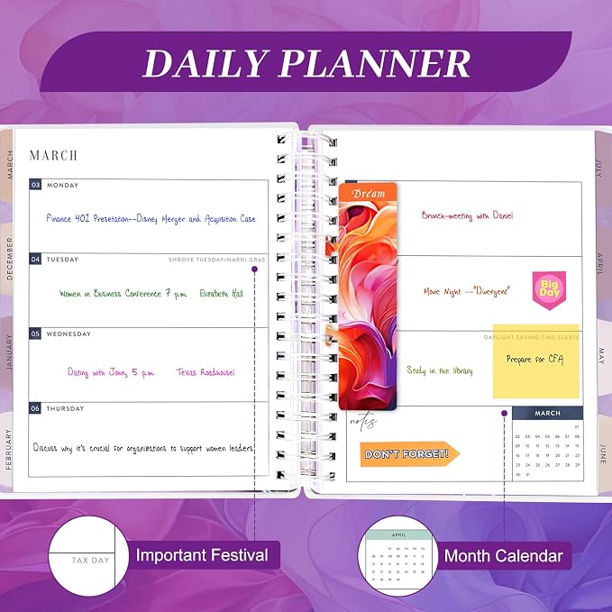 Planner 2026-2027, 18 Months Large Academic Daily Weekly Monthly Organizer | - Image 6