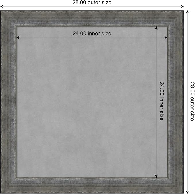 Amanti Art Silver Framed Magnetic Board 28x28 Medium Vision Board - Image 3