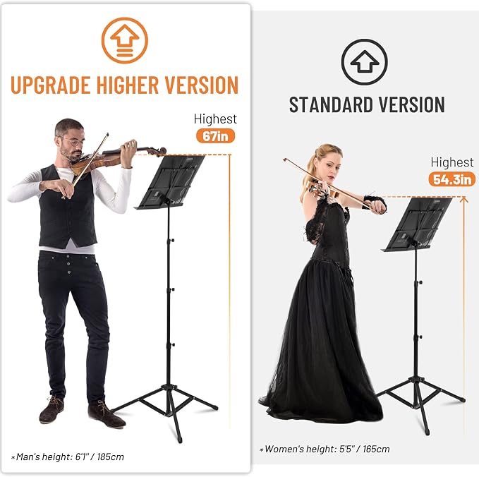 CAHAYA Portable Sheet Music Stand: Dual Use Desktop Book Holder Folding - Image 2