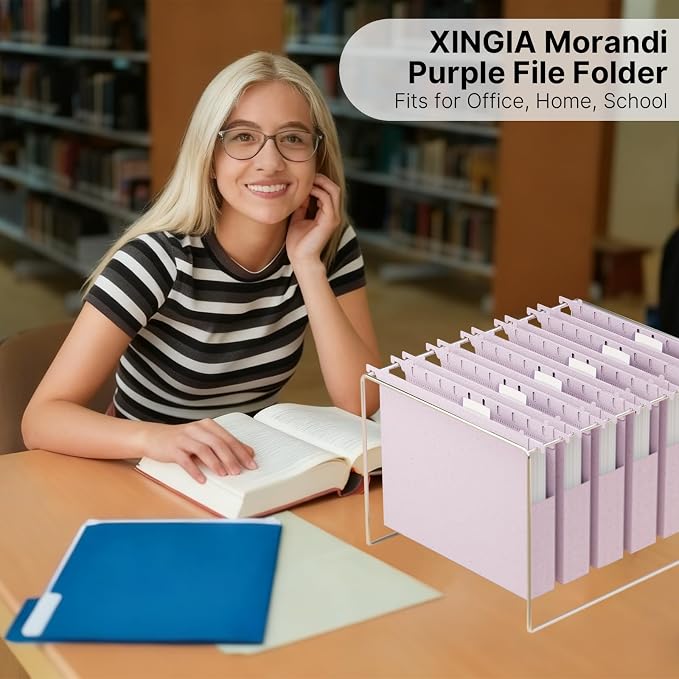 XINGIA Hanging File Folders Letter Size, Heavy Duty 1" Expanding Hanging File - Image 7
