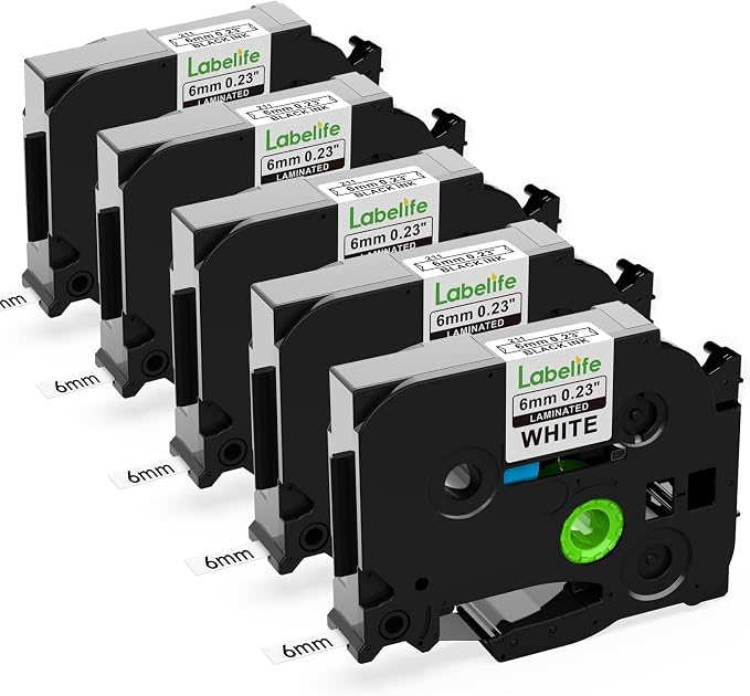 Labelife 6mm Label Tape TZe-211 Replacement by Labelife