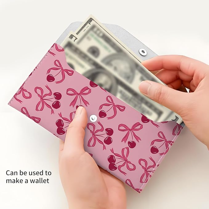 Cash Envelope Wallet Cute PU Leather Envelopes Bag - Image 4
