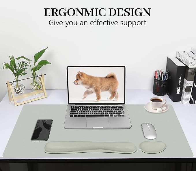 Mouse and Keyboard Pad, 3-in-1 Desk Mat Set, Wrist Rest - Image 6